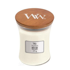 WoodWick candle white teak
