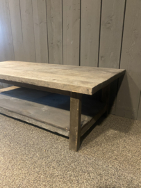 Old barn salontafel met onderplank