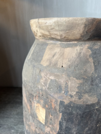 Nepalese houten pot XL nr.5