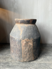 Nepalese houten pot XL nr.5