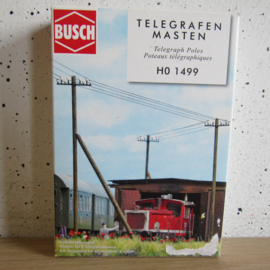 Busch 1499 Telegraafpalen (8 stuks) in ovp
