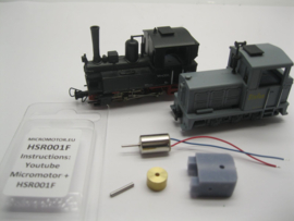 Micromotor HSR001F Roco Diesel, DR BR 199 + BR 99 (Steam)