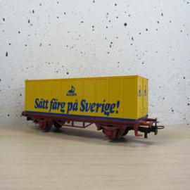 Marklin 4483 SJ Containerdraagwagen (Sätt Färg pa Sverige) in ovp