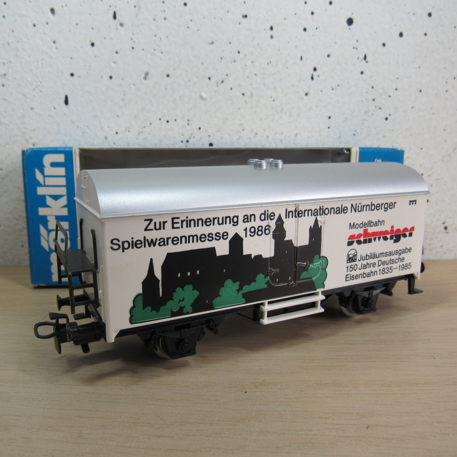 Marklin 4415 DB Gesloten goederenwagen (koel) (Nürnberger Spielwarenmesse 1986) in ovp