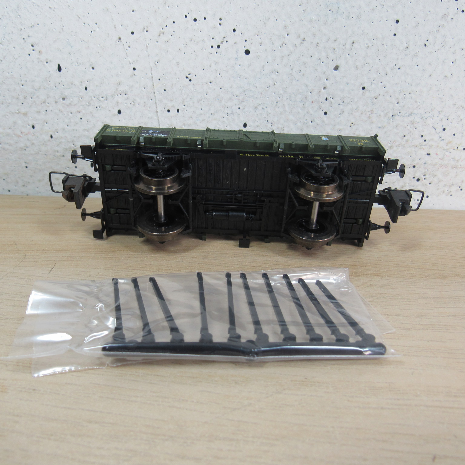 Trix express 53 3440 00 K.Bay.Sts.B platte wagen in ovp