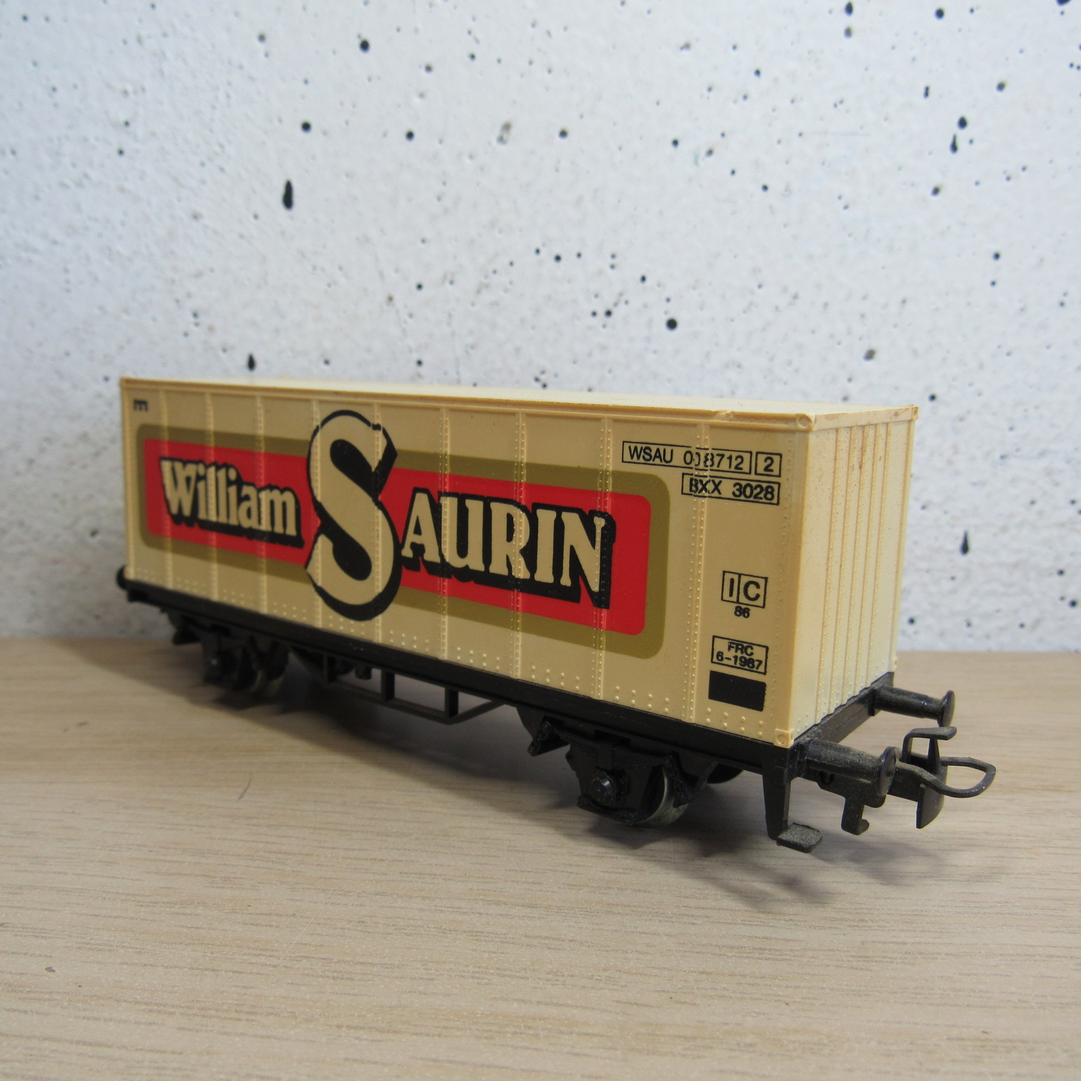 Marklin 4481 Containerdraagwagen (William Saurin) in ovp