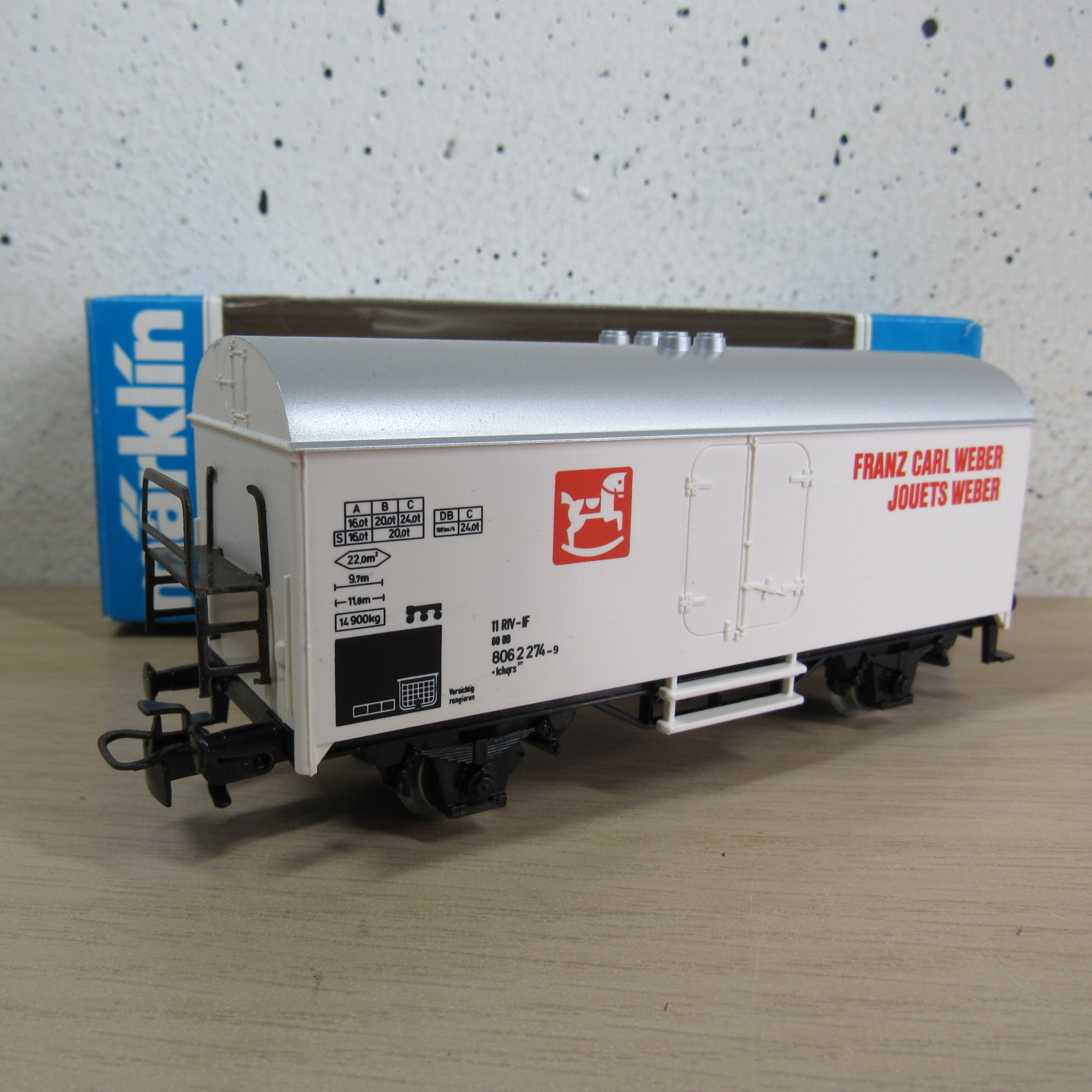 Marklin 4415 DB Gesloten goederenwagen (koel) (Franz Carl Weber) in ovp