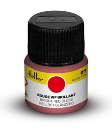HELLER 9019 ACRYLIC PAINT 019 BRIGHT RED GLOSS 12 ML