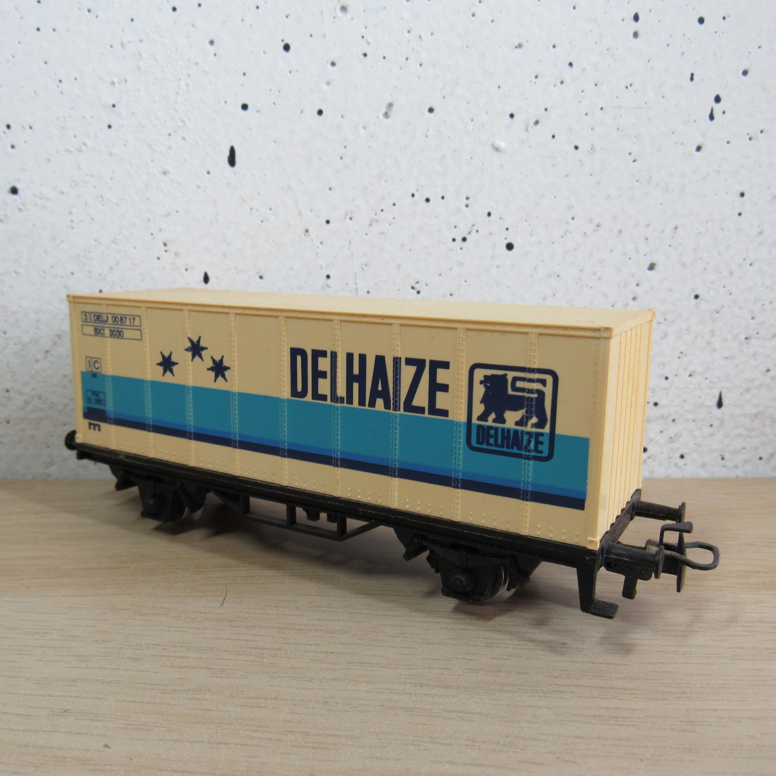 Marklin 4481 NMBS Containerdraagwagen (Delhaize) in Vervangende verpakking