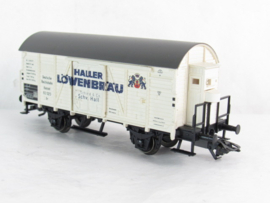 Marklin 4678 (AC) DR Gesloten goederenwagen (Haller Löwenbräu) met remmershuis in ovp