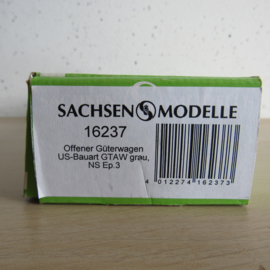 Sachsenmodelle 16237 NS Grijze bakwagen in ovp