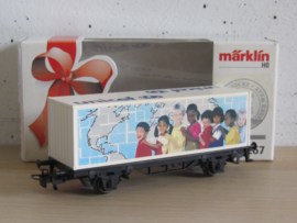 Marklin 44267 DB Containerwagen verjaardag Unicef 2000 in ovp