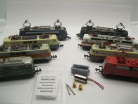 Micromotor NM018G DB E10, BR 110, E40, BR 140, BR 139, BR 111, BR 143, DR BR 112, 114, 212, 243, SBB Re 4/4 BLS Re 420