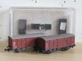 Trix N DB Gesloten wagen (2x) in vervangende verpakking