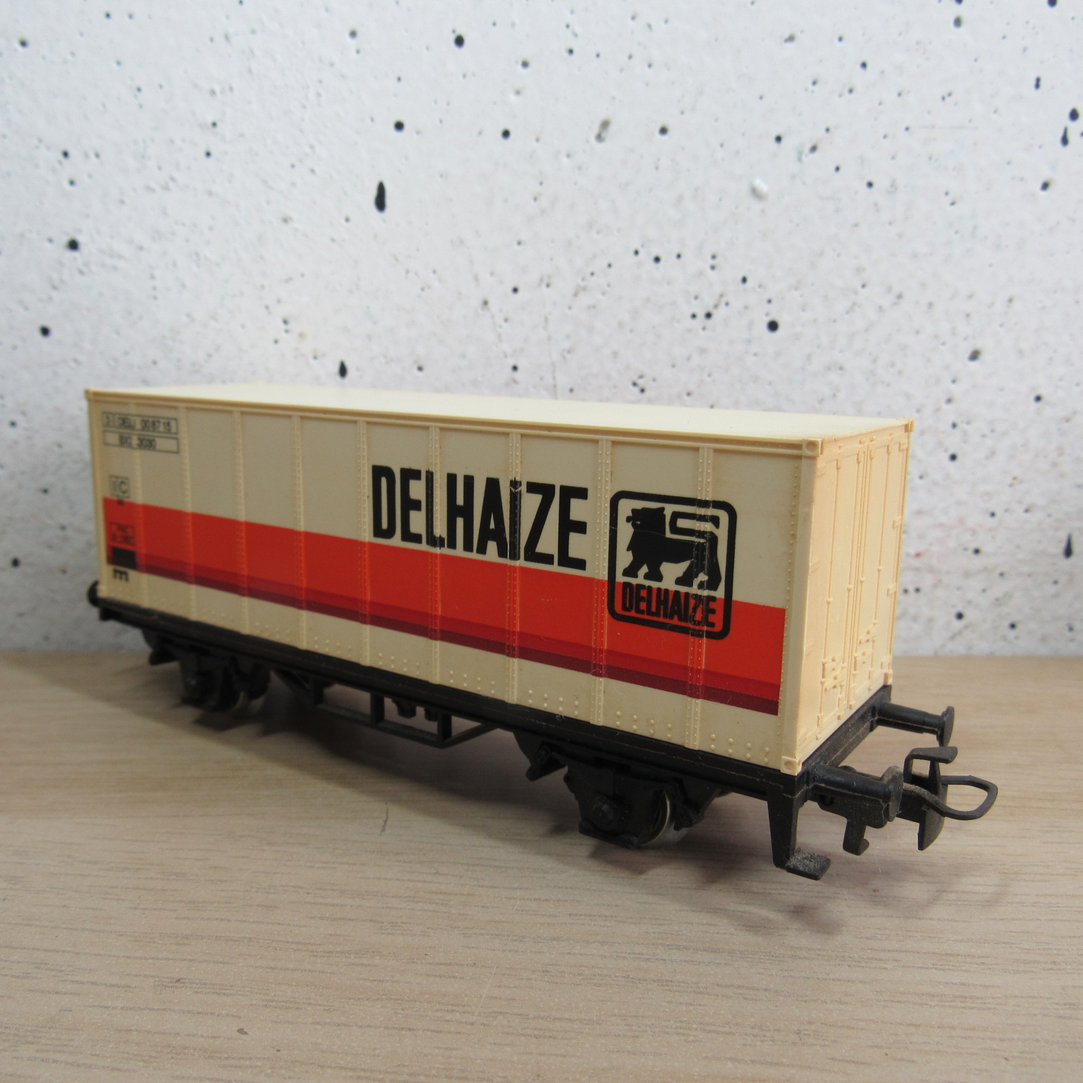 Marklin 4481 NMBS Containerdraagwagen (Delhaize) in Vervangende verpakking