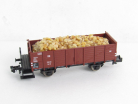 Fleischmann 8218K N DB Open goederenwagon, type/uitvoering Om 12, 2-assig, bruin in ovp