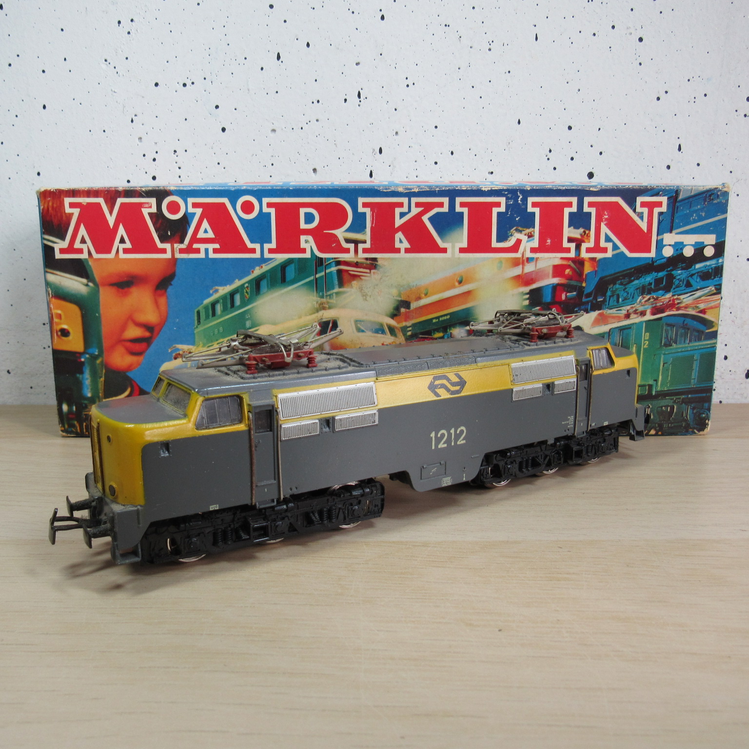 Marklin 3055 NS 1212 Geel/Grijs (analoog) in vervangende verpakking