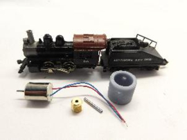 Micromotor NRI004G Rivarossi / Atlas / Con-Cor 0-4-0 Shifter met tender, 0-4-0T Dockside shifter