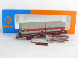 Roco 4399A AC DB platte wagen met container in ovp