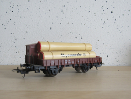Lima 302811 FS “Thyssenrohr” Platte bakwagen met lading en remmershuisje in ovp