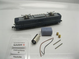 Micromotor NA004G Arnold NS 1300, SNCF CC 7000, DB E03, BR 220.1, FP 9, Re 4/4 (old model)