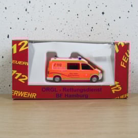 Rietze ORGL VW Transporter Rettungsdienst BF Hamburg in ovp