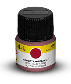 HELLER 9321 ACRYLIC PAINT 321 RED TRANSPARENT 12 ML