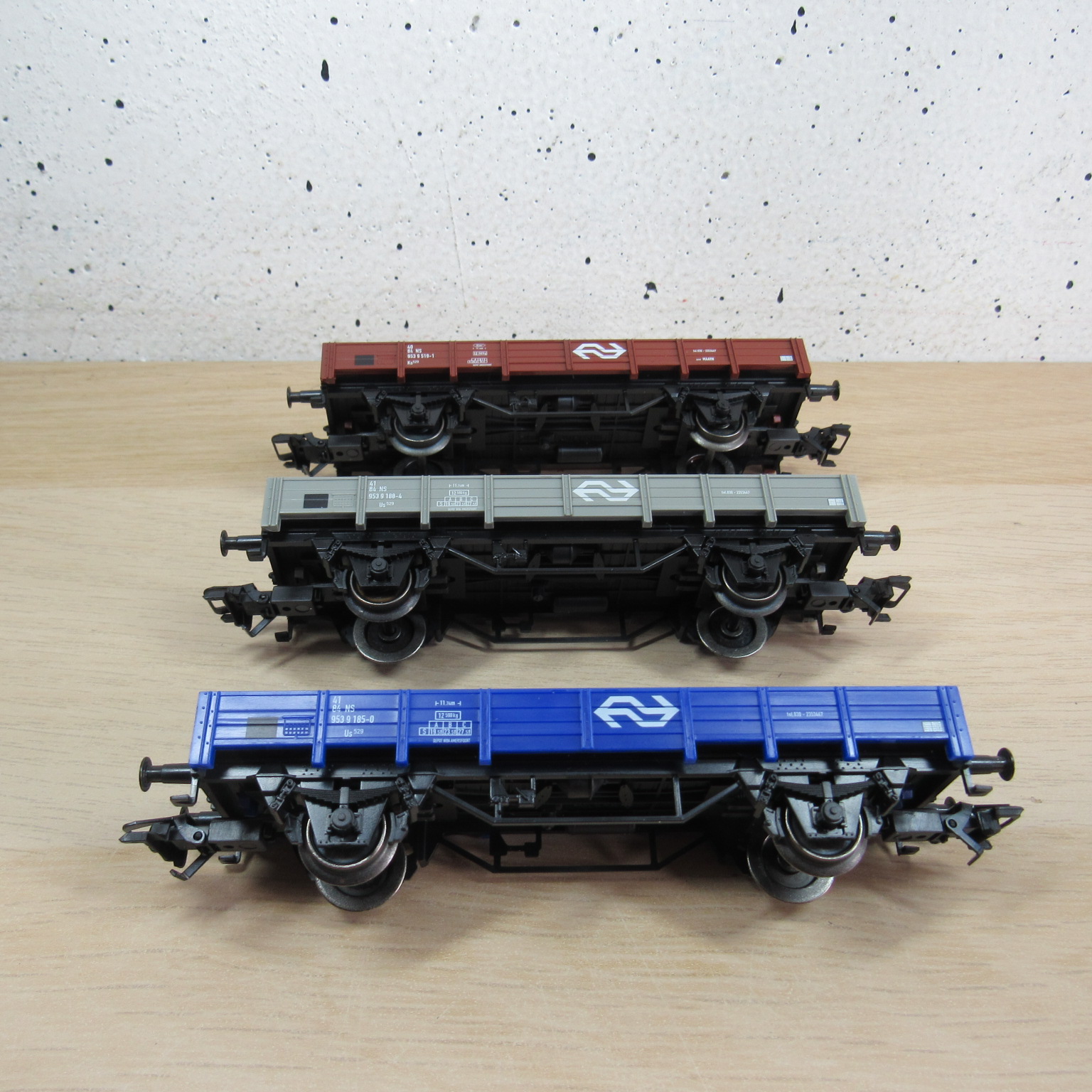 Marklin 44333 NS set lageboordwagens in ovp