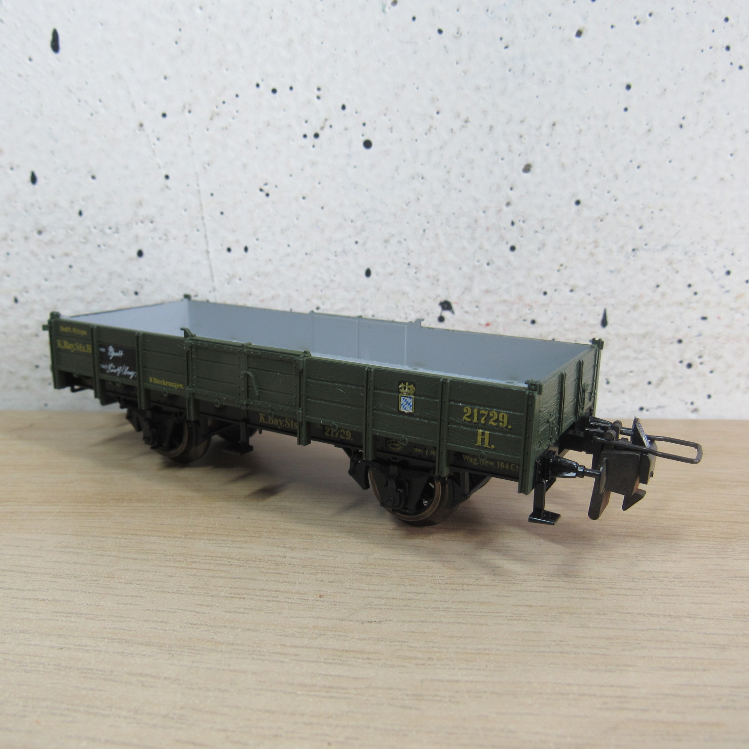 Trix express 53 3440 00 K.Bay.Sts.B platte wagen in ovp