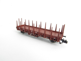 Fleischmann 8256K N DB Open wagen met stalen palen, type/uitvoering Rmrs 31, 2-assig, bruin in ovp