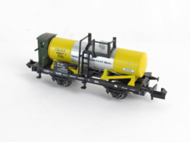 Minitrix 13206 N K.Bay.Sts.B Ketelwagen met rem, 2-assig, geel/zilver, 'Chemische Werke GmbH München' in ovp