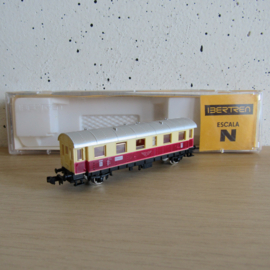 Ibertren 208 N KPEV Passagiersrijtuig/doorvoer, 2-assig, 1e klas, beige (crème)/rood in ovp