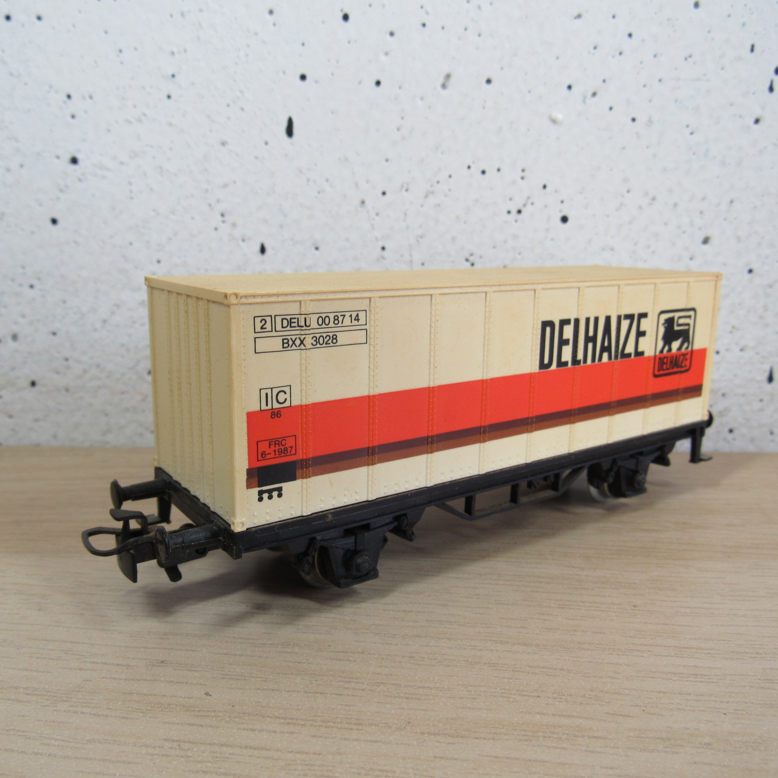 Marklin 4481 NMBS Containerdraagwagen (Delhaize) in Vervangende verpakking