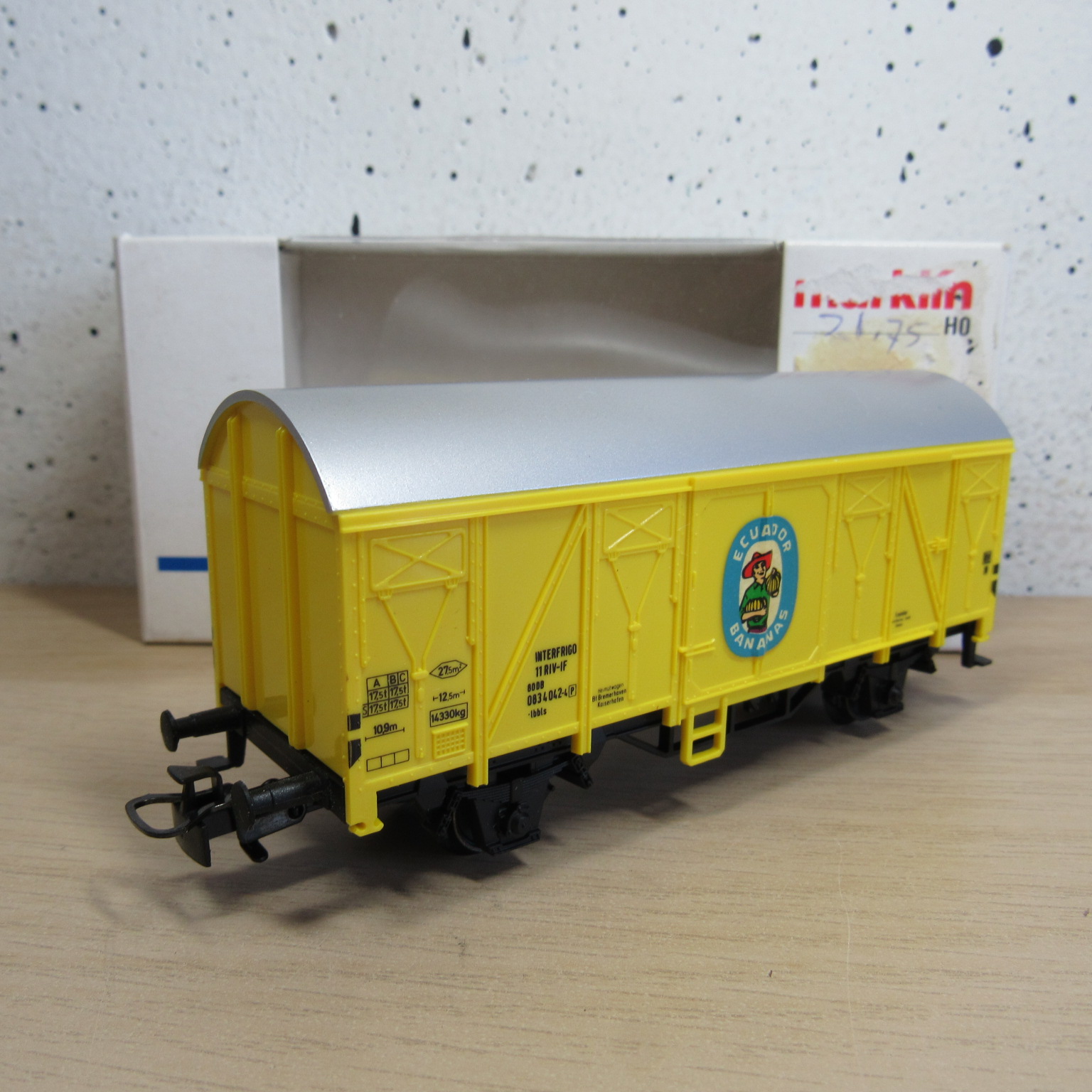 Marklin 4414 DB Gesloten goederenwagen (Ecuador Bananas) in ovp