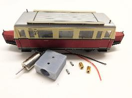Micromotor HSB006G Bemo H0 / H0e / H0m Wismarer Schienenbus, Ge 6/6 II - oude model met vierkante motor