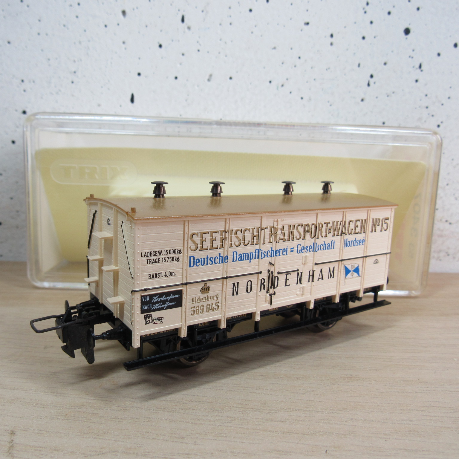 Trix express 53 3407 00 Seefischtransport wagen in ovp