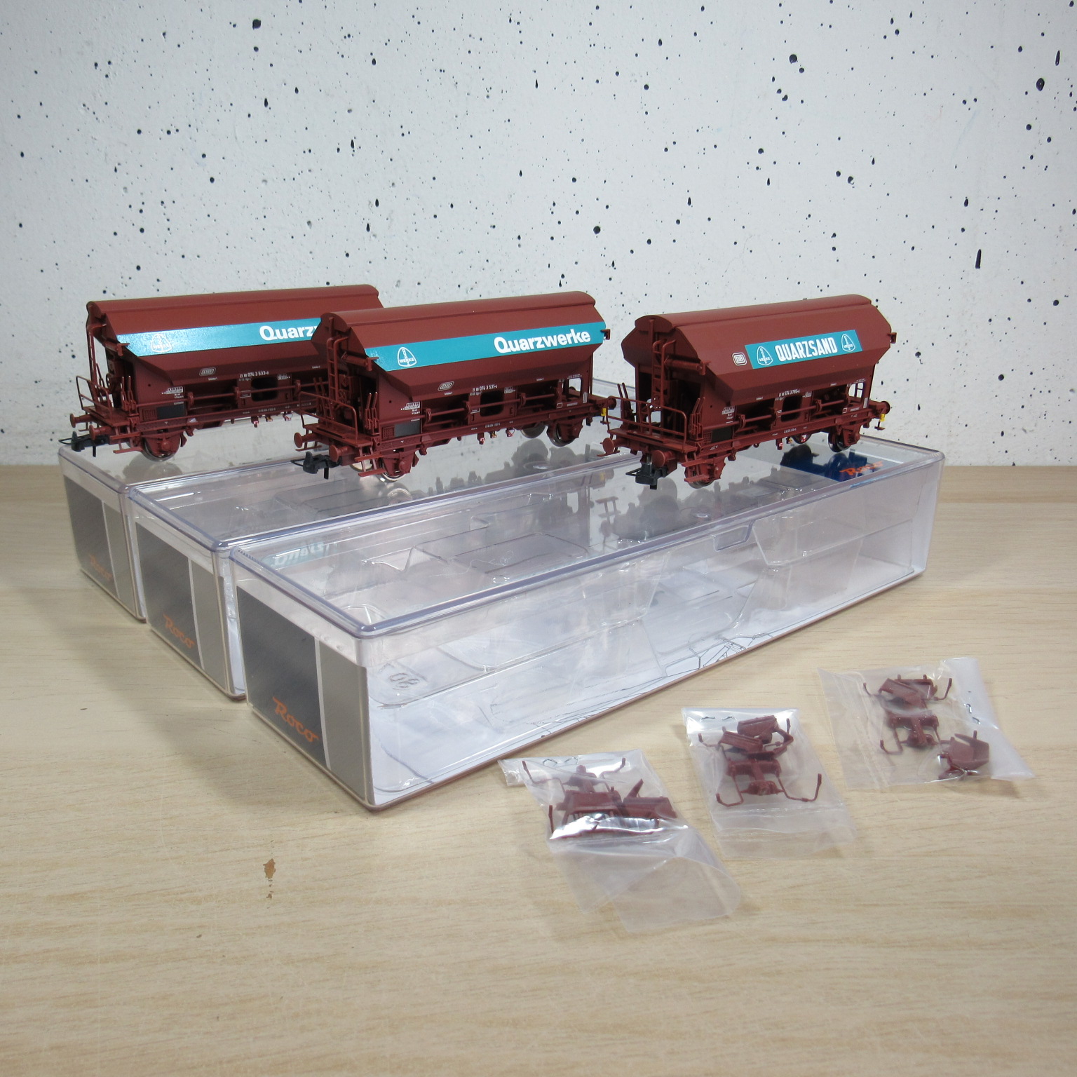 Roco 77052 H0 - 3-delige set: Draaidakwagens, DB