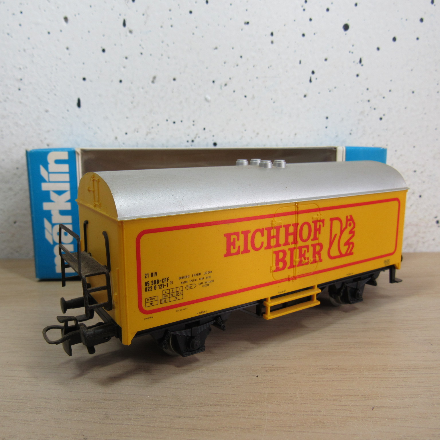 Marklin 4420 DB Gesloten goederenwagen (koel) (Eichhof Bier) in ovp