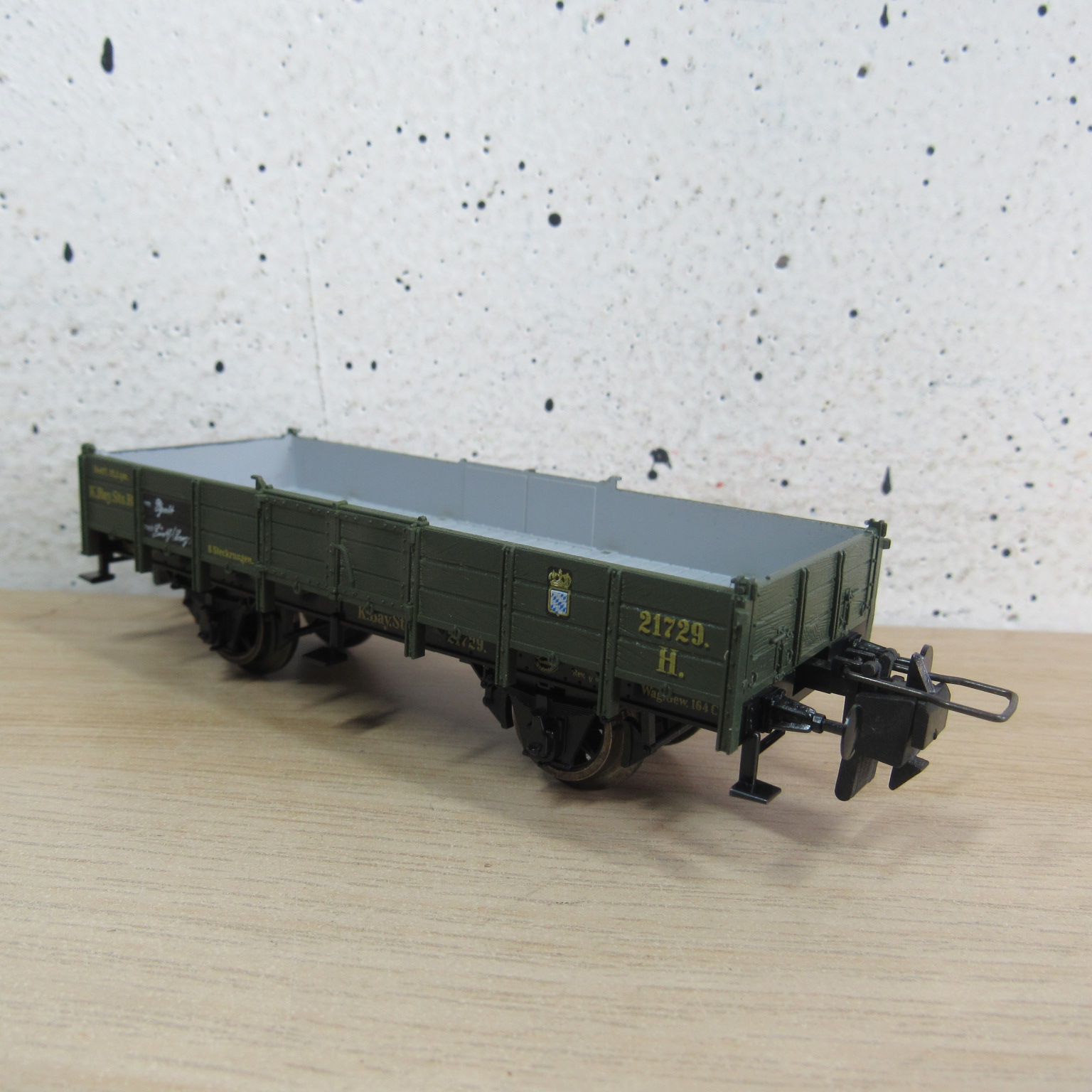 Trix express 53 3440 00 K.Bay.Sts.B platte wagen in ovp