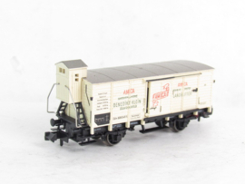 Fleischmann 8867 N KPEV 2 assen, lichtbeige, 'AMICA Margarine Works - BENEDIKT KLEIN, COLOGNE-EHRENFELD - LANDBUTTER' in ovp