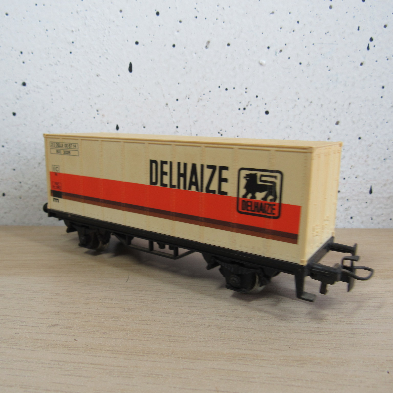 Marklin 4481 NMBS Containerdraagwagen (Delhaize) in Vervangende verpakking