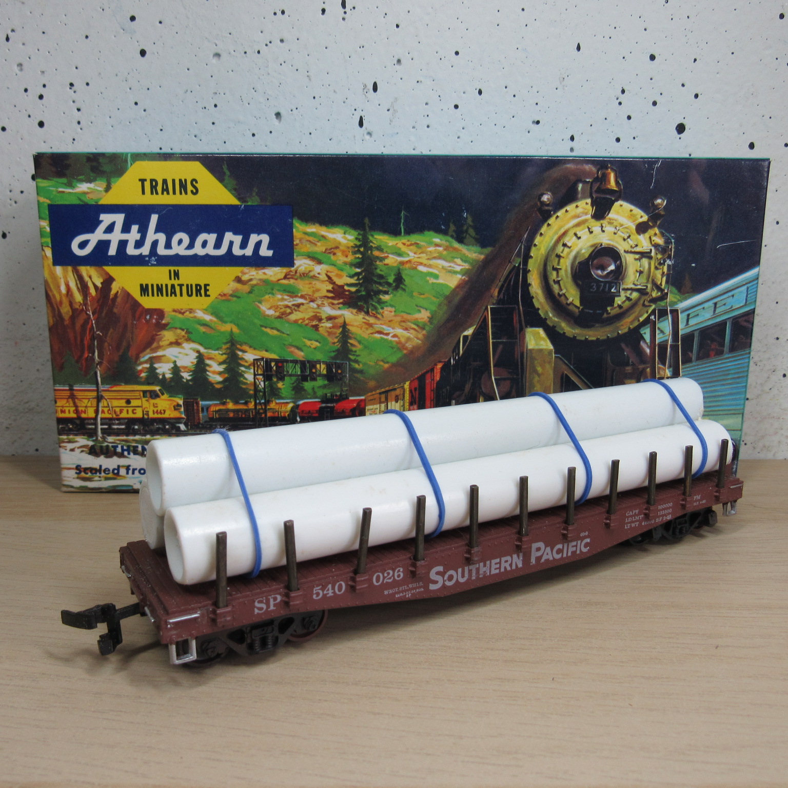 Athearn 1348 USA Southern pacific flat car in ovp