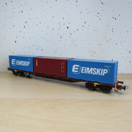 Piko 54687 NS Sgnss draagwagen beladen met 3 containers
