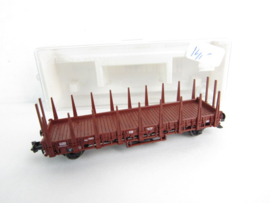 Fleischmann 8256K N DB Open wagen met stalen palen, type/uitvoering Rmrs 31, 2-assig, bruin in ovp