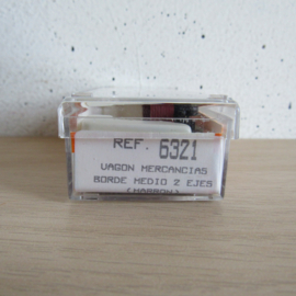 Ibertren 6321 N Renfe Lageboordwagen, 2-assig, bruin in ovp