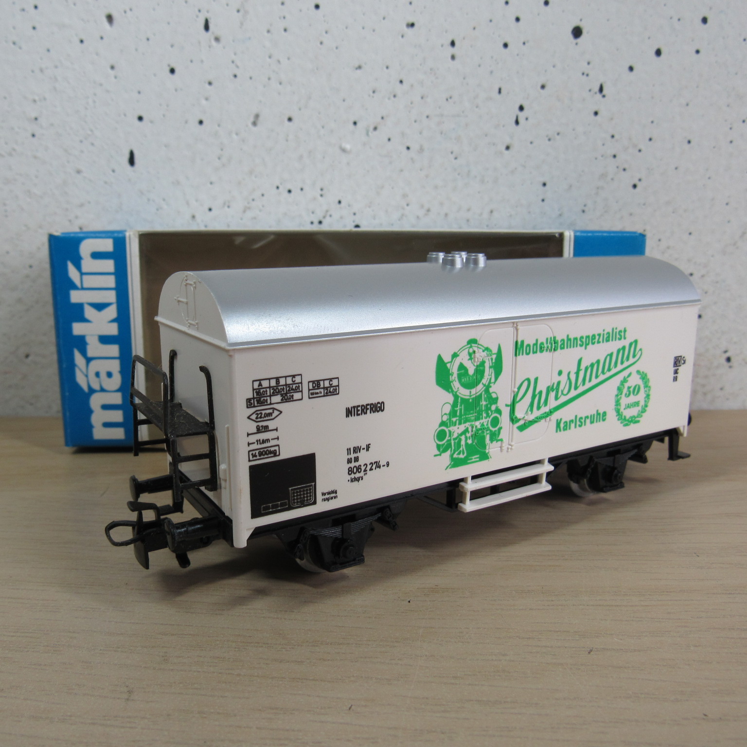 Marklin 4415 DB Gesloten goederenwagen (koel) (MCK 40 jaar) in ovp