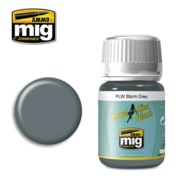Ammo MIG 1609 Enamel panel line wash (PLW storm grey)