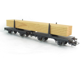 Marklin 4665 (AC) DB Platte wagen met lading (hout) in ovp