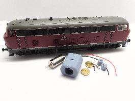 Micromotor HMT019C Märklin / Trix BR 101, BR 120, BR 150, BR 186, BR 210, BR 216, BR 217, BR 218, E 50, Ae 6/6, V 160, Lollo, RC 5, RC 6,T 679, NS 1700/1800