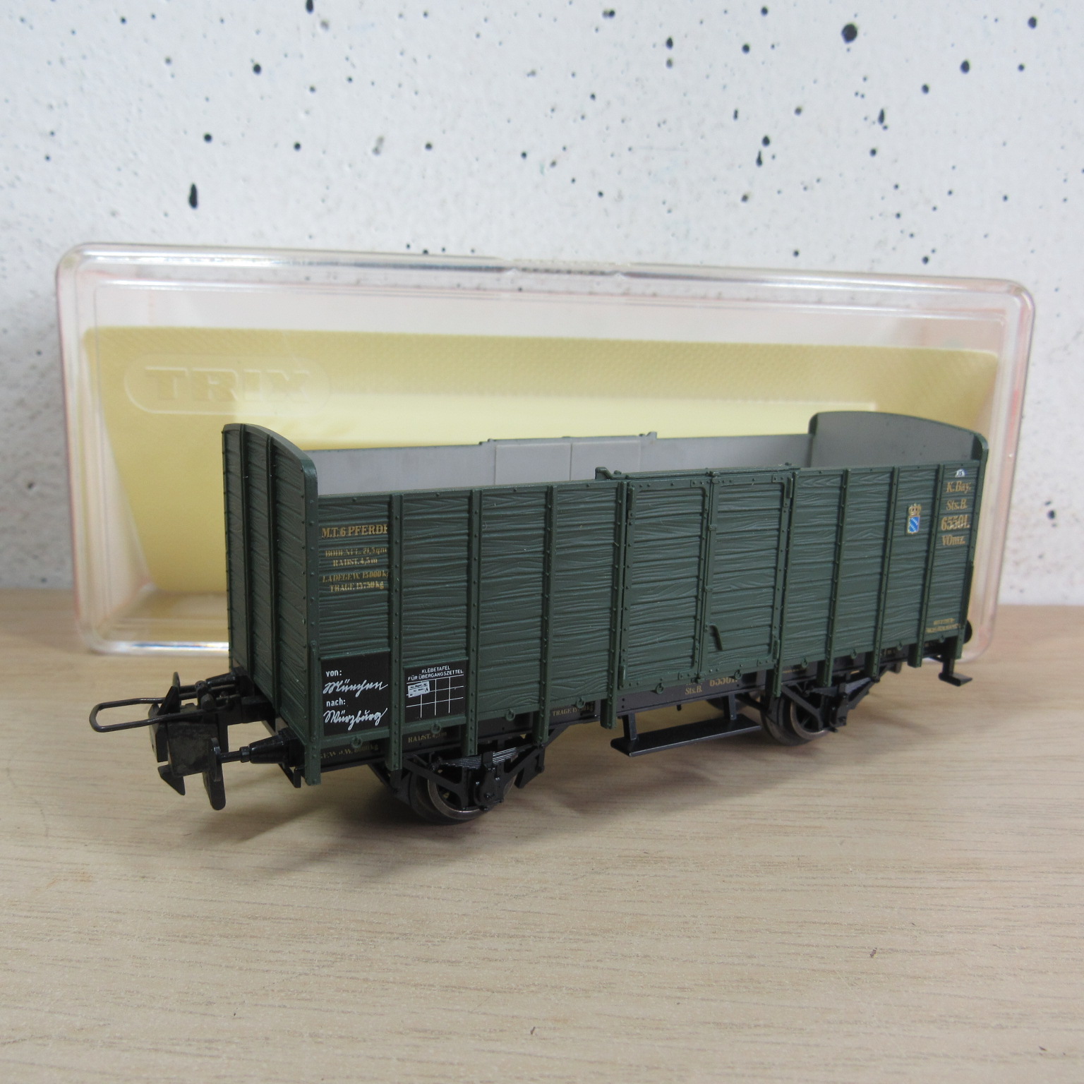 Trix express 53 3403 00 K.Bay.Sts.B Open wagen in ovp